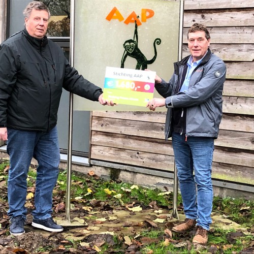 Prisma overhandigt cheque aan Stichting AAP Prisma overhandigt cheque aan Stichting AAP